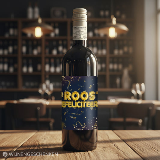 Rode Wijn Proost Gefeliciteerd Rosso Verona - 75cl