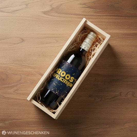 Wijncadeau Proost Gefeliciteerd Rosso Verona 1x75cl