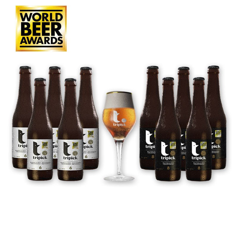 Bierpakket Tripick editie inclusief glas 10x33cl