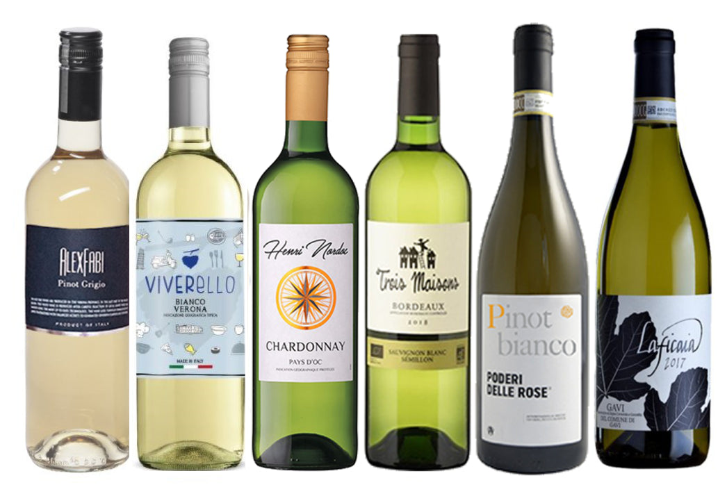 Wijnpakket de proeverij wit deluxe 6x75cl