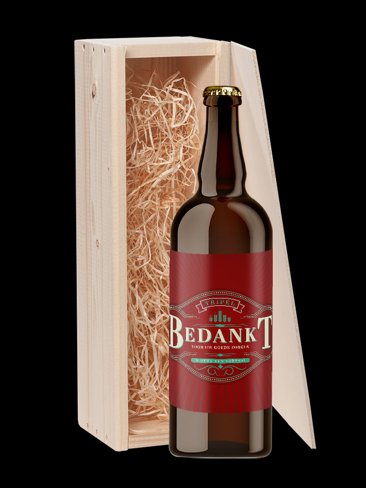 Speciaalbier cadeau Bedankt voor uw goede zorgen Tripel 1x75cl