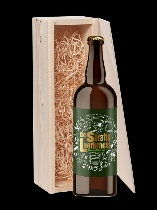 Speciaalbier cadeau De Straffe Leerkracht Blond 1x75cl