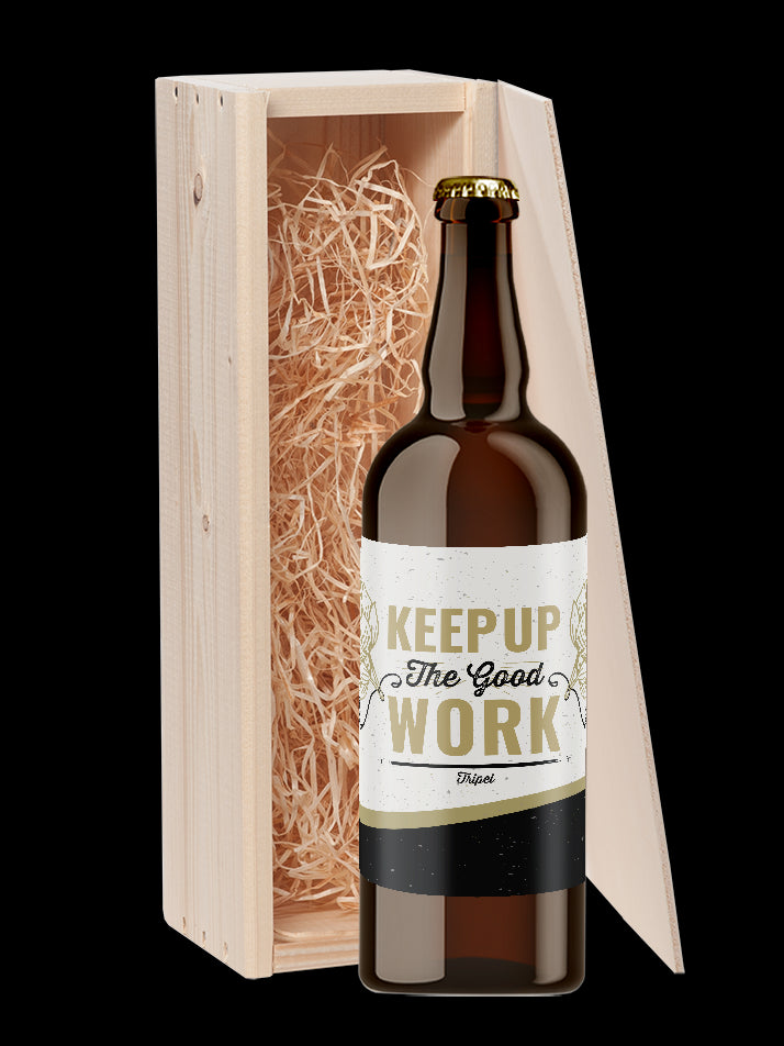 Speciaalbier cadeau Keep up the good work Tripel 1x75cl