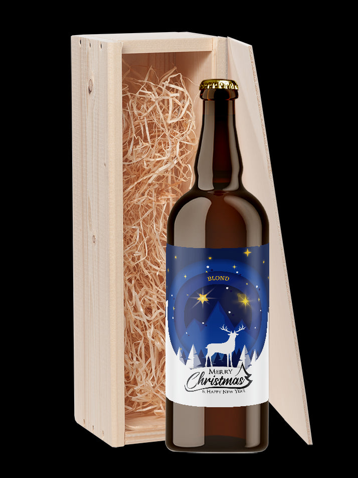 Speciaalbier cadeau Merry Christmas & Happy New Year Blond 1x75cl