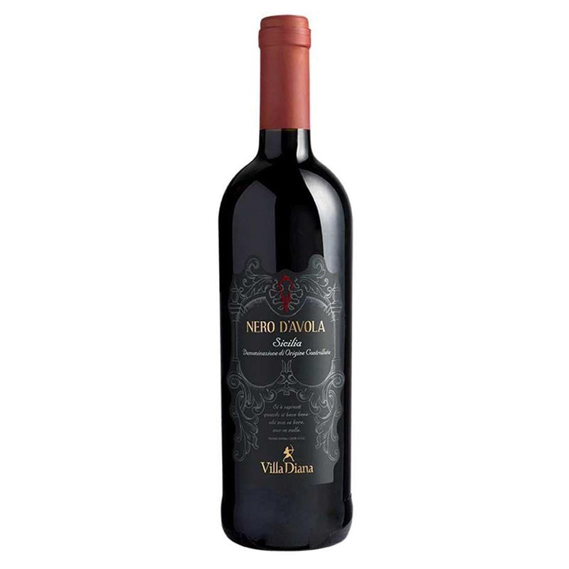 Rode wijn Nero D'Avola sicilia - Villa Diana