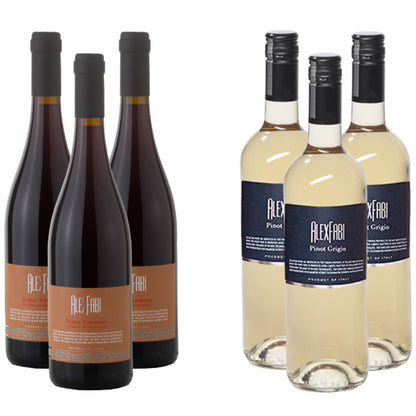 Wijnpakket Alex Fabi combi 6x75cl