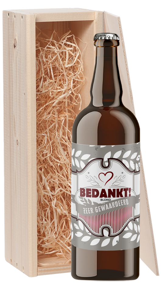Speciaalbier cadeau Bedankt! Blond 1x75cl