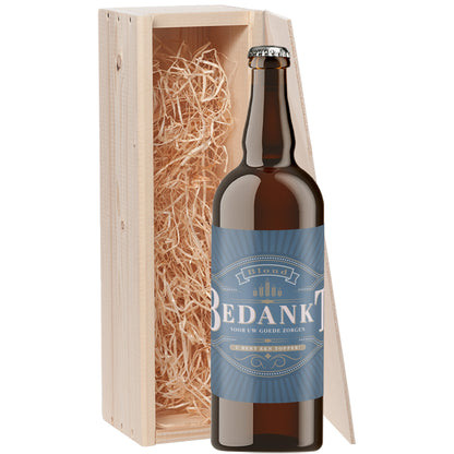 Speciaalbier cadeau Bedankt Voor Uw Goede Zorgen Blond 1x75cl