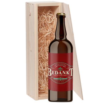 Speciaalbier cadeau Bedankt voor uw goede zorgen Tripel 1x75cl