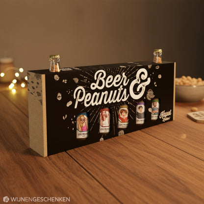 Beer & Peanuts - 5x 33cl speciaalbier en 2x 220 gr Proost Pinda's