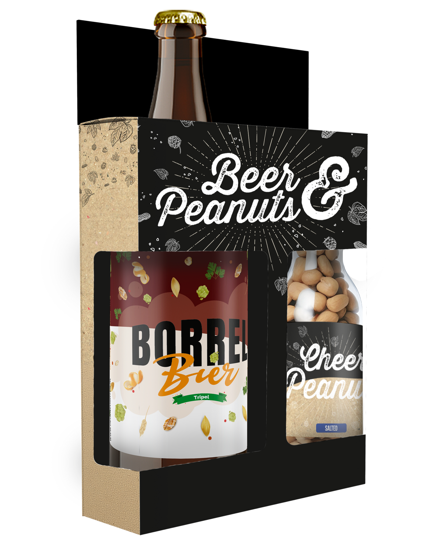Beer & Peanuts DUO - 1x 75cl speciaalbier en 1x 220gr Cheers Peanuts