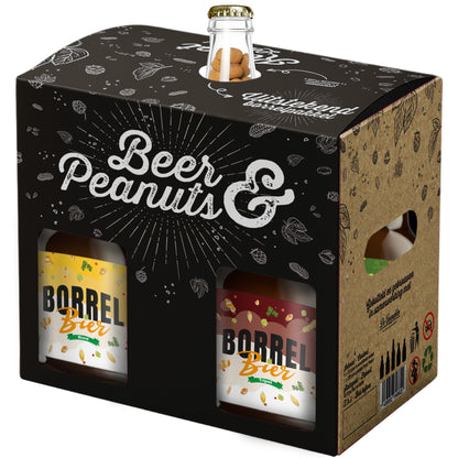 Beer & Peanuts - 4x 33cl speciaalbier en 1x 220 gr Proost Pinda's