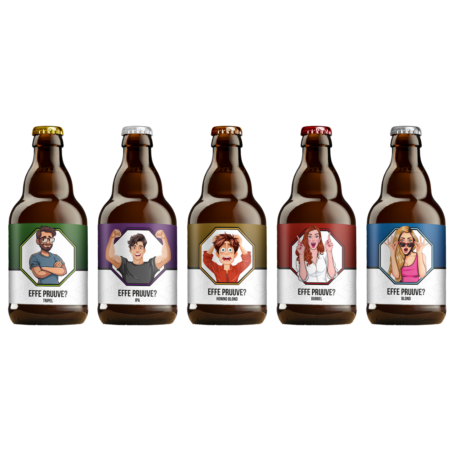 Bier pakket Effe Pruuve - 10x33cl, 2x220gr