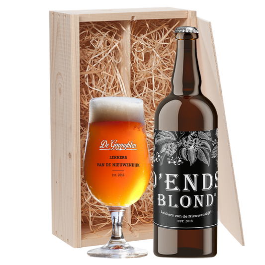 Speciaalbier cadeau D'ends Blond - 1x75cl met glas