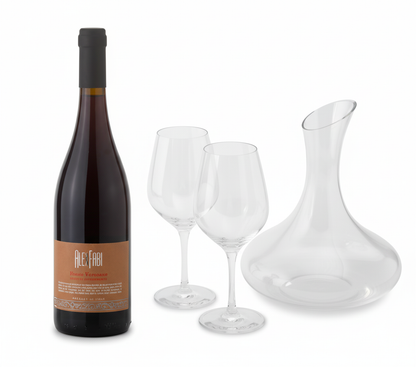 Rode Wijn Alex Fabi Rosso Veronese met decanteerkaraf en glazen