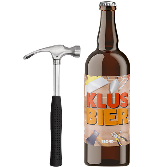 Speciaalbier cadeau Klusbier met bierhamer - 1x75cl