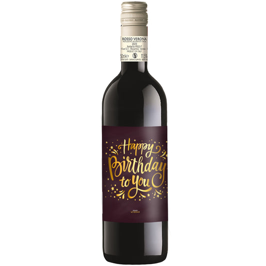 Rode Wijn Happy Birthday Rosso Verona - 75cl