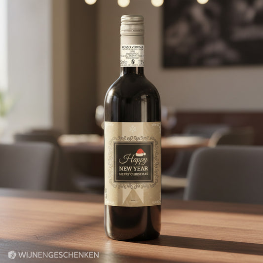 Rode Wijn Happy New Year Beige Rosso Verona - 75cl