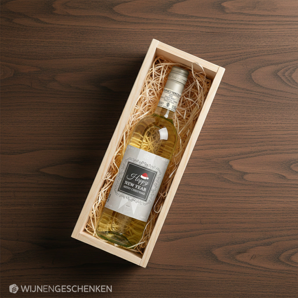 Wijncadeau Happy New Year Bianco Verona 1x75cl