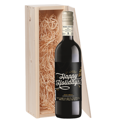 Wijncadeau Happy Holidays Rosso Verona 1x75cl