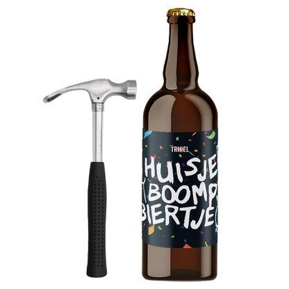 Speciaalbier cadeau Huisje Boompje Biertje met bierhamer - 1x75cl