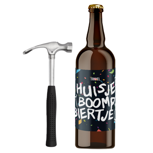 Speciaalbier cadeau Huisje Boompje Biertje met bierhamer - 1x75cl