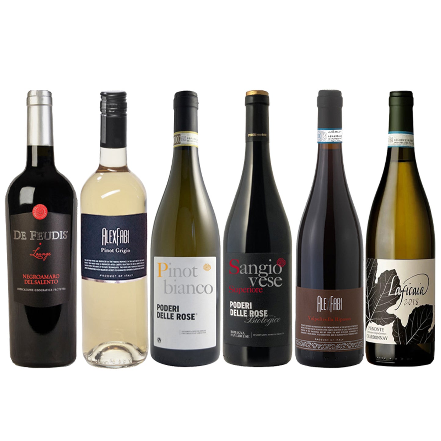 Wijnpakket Italiaans wit en rood 6x75cl