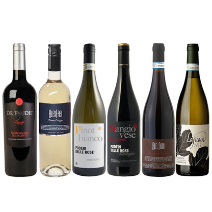 Wijnpakket Italiaans wit en rood 6x75cl