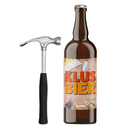 Speciaalbier cadeau Klusbier met bierhamer - 1x75cl