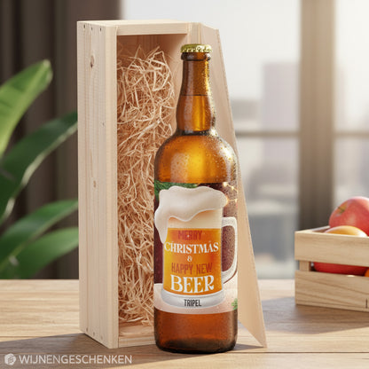 Speciaalbier cadeau Merry Christmas & Happy New Beer Tripel 1x75cl
