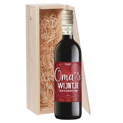 Wijncadeau Oma's Wijntje Rosso Verona 1x75cl