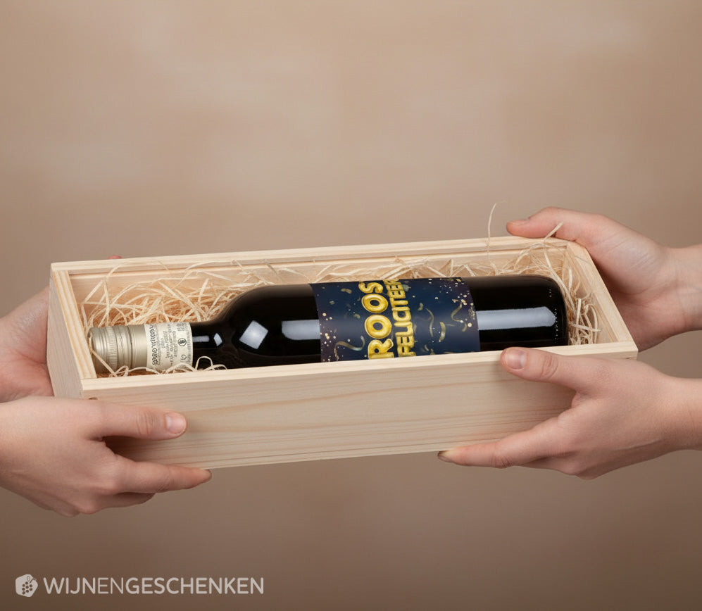 Wijncadeau Proost Gefeliciteerd Rosso Verona 1x75cl