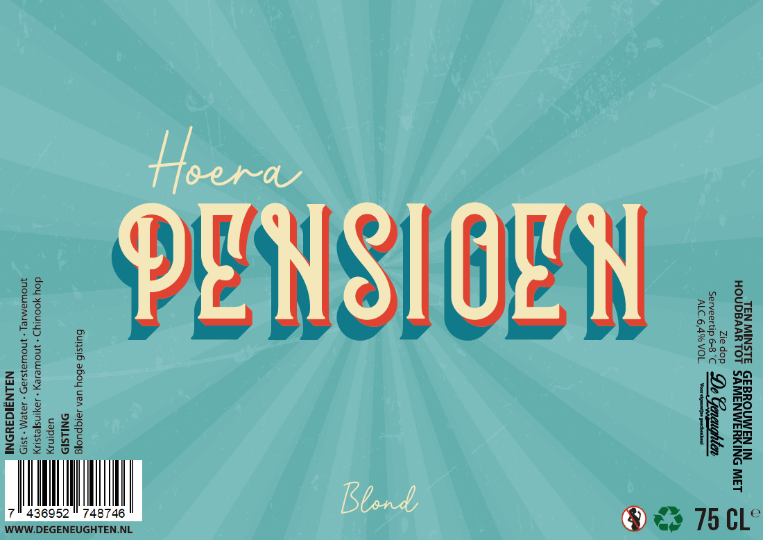 Speciaalbier Pensioen Blond - 75cl