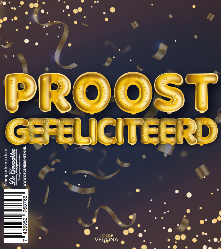 Rode Wijn Proost Gefeliciteerd Rosso Verona - 75cl