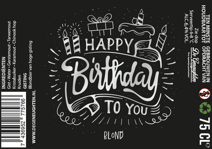 Speciaalbier Happy Birthday Blond - 75cl