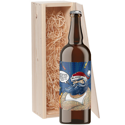 Speciaalbier cadeau Stoere Kerstman Blond 1x75cl