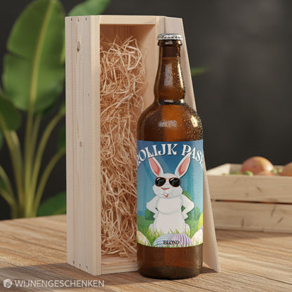 Speciaalbier cadeau Stoere Paashaas Blond 1x75cl