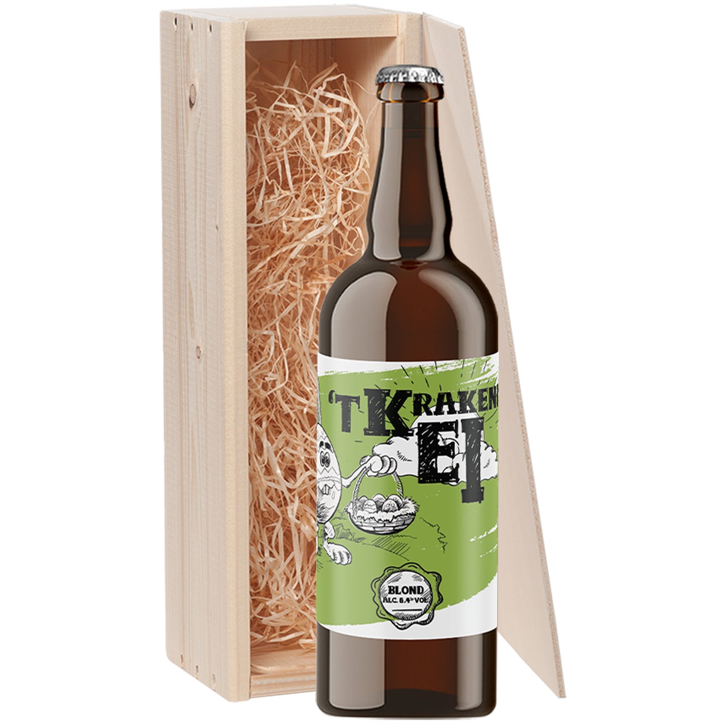 Speciaalbier cadeau 'T Krakend EI Blond 1x75cl