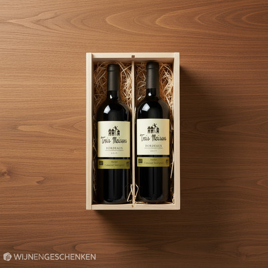 Wijncadeau Trois Maisons Merlot 2x75CL