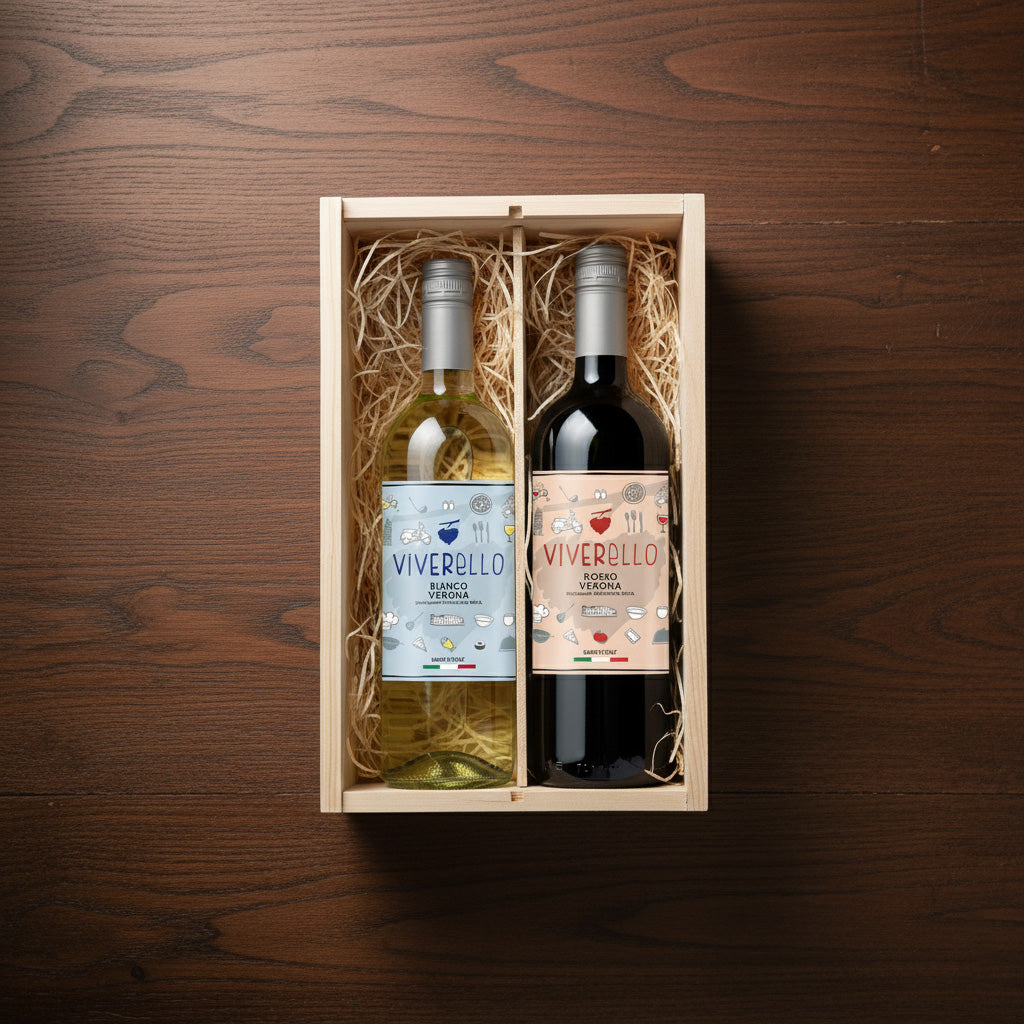 Wijncadeau Viverello wit & rood 2x75cl
