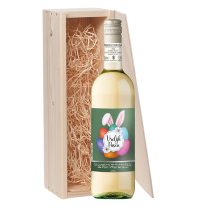 Wijncadeau Vrolijk Pasen Bianco Verona 1x75cl