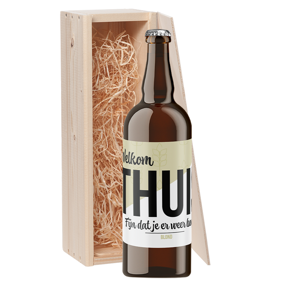 Speciaalbier cadeau Welkom Thuis Blond 1x75cl