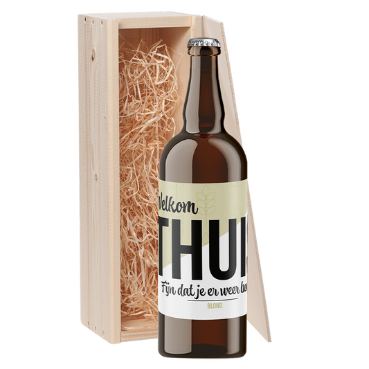Speciaalbier cadeau Welkom Thuis Blond 1x75cl