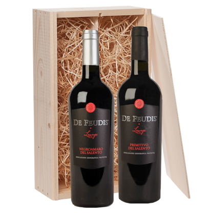 Wijncadeau De Feudis Deluxe 2x75CL