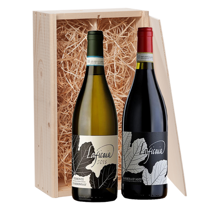 Wijncadeau La Ficaia Piemonte Chardonnay en Barbera d'Asti 2x75cl