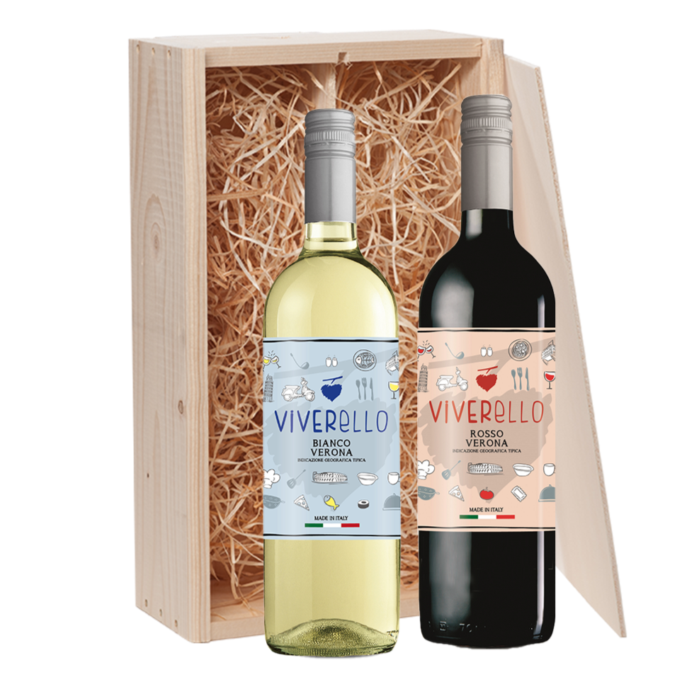 Wijncadeau Viverello wit & rood 2x75cl