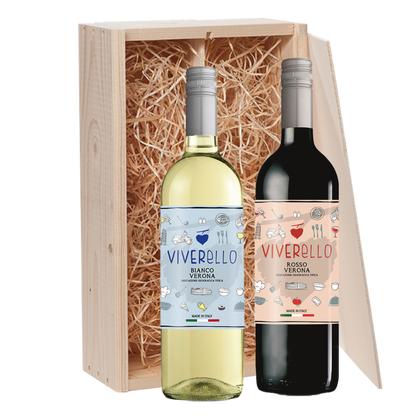 Wijncadeau Viverello wit & rood 2x75cl