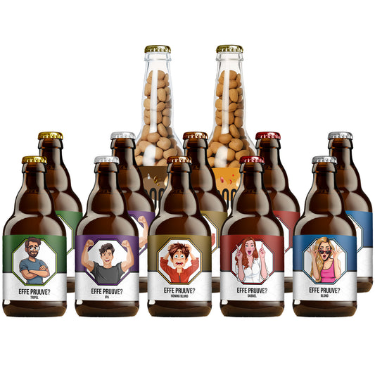 Bier pakket Effe Pruuve - 10x33cl, 2x220gr