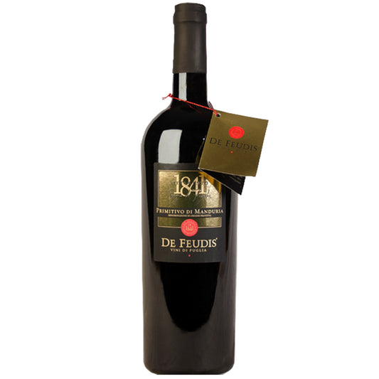 Rode wijn de Feudis Ottocento Primitivo di Manduria
