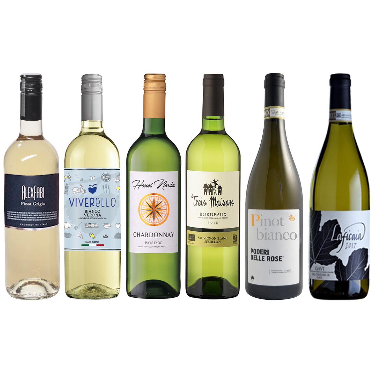 Wijnpakket de proeverij wit deluxe 6x75cl